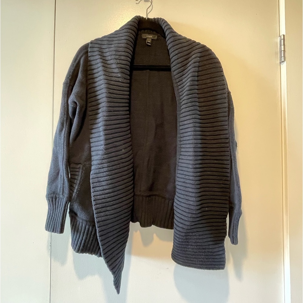 JCrew shawl collar open sweater cardigan